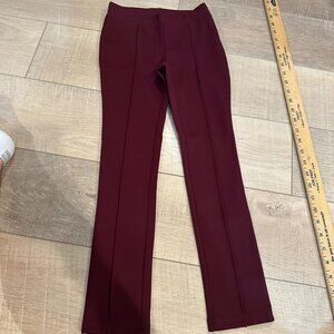 BROOKS BROTHERS FLEECE GIRLS SMALL PULL ON PANTS BURGUNDY RED